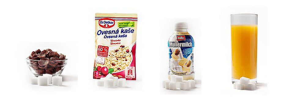 ilustrační obrázek: další příklady sladkostí a obsah cukru v nich