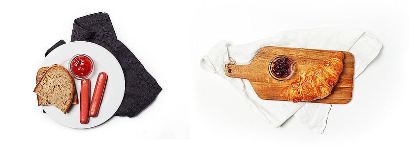 ilustrační obrázek: příklady nevhodné snídaně