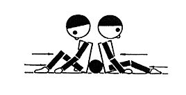 ilustrační obrázek: přetlačování ve dvojicích s míčem