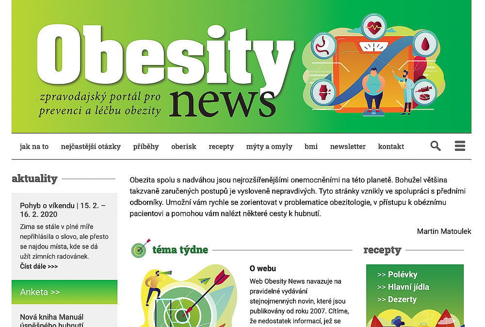 obrázek 1 k článku Obesity news: Zpravodajský portál pro prevenci a léčbu obezity