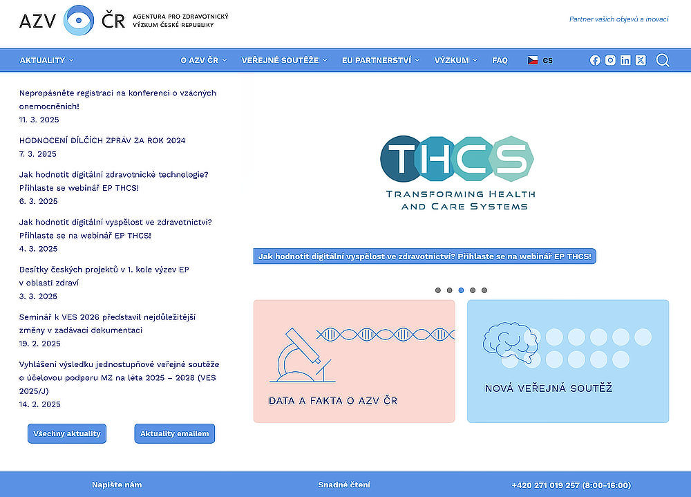 obrázek 1 k článku Agentura pro zdravotnický výzkum České republiky (AZV ČR)